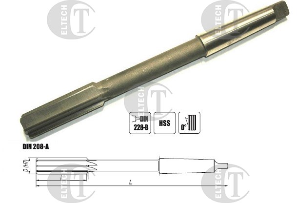 ROZWIERTAK MASZYNOWY FI  8,00 (H7)  33/156MM DIN 208-A PROSTY MK1 HSS