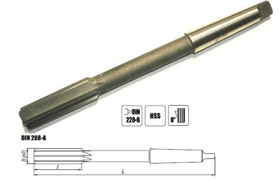 ROZWIERTAK MASZYNOWY FI 17,00 (H7)  54/214MM DIN 208-A PROSTY MK2 HSS