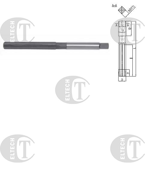 ROZWIERTAK RECZNY FI 40,00 (H7) 152/305MM DIN 206-A PROSTY HSS