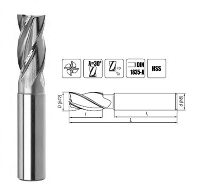 FREZ TRZPIENIOWY NFPA FI 13,0  26/83 Z4 HA12 HSS